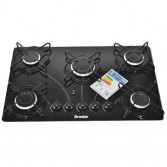 FOGAO BRASLAR COOKTOP 5 BOCAS PRETO