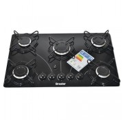 FOGAO BRASLAR COOKTOP 5 BOCAS PRETO