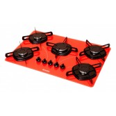 FOGAO BRASLAR COOKTOP 5 BOCAS VERMELHO