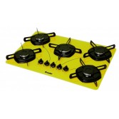 FOGAO BRASLAR COOKTOP 5 BOCAS AMARELO