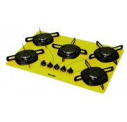 FOGAO BRASLAR COOKTOP 5 BOCAS AMARELO