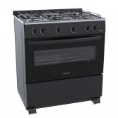 FOGAO VENAX PICASSO 5 BOCAS PRETO MESA INOX