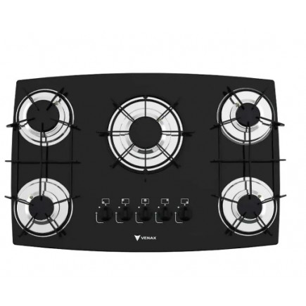 FOGAO VENAX COOKTOP SOGNARE 5 BOCAS PRETO - 7279