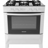 FOGAO SUGGAR COOK MESA DE VIDRO FRONT 5 BOCAS BRANCO FGV500BR