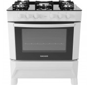 FOGAO SUGGAR COOK MESA DE VIDRO FRONT 5 BOCAS BRANCO FGV500BR